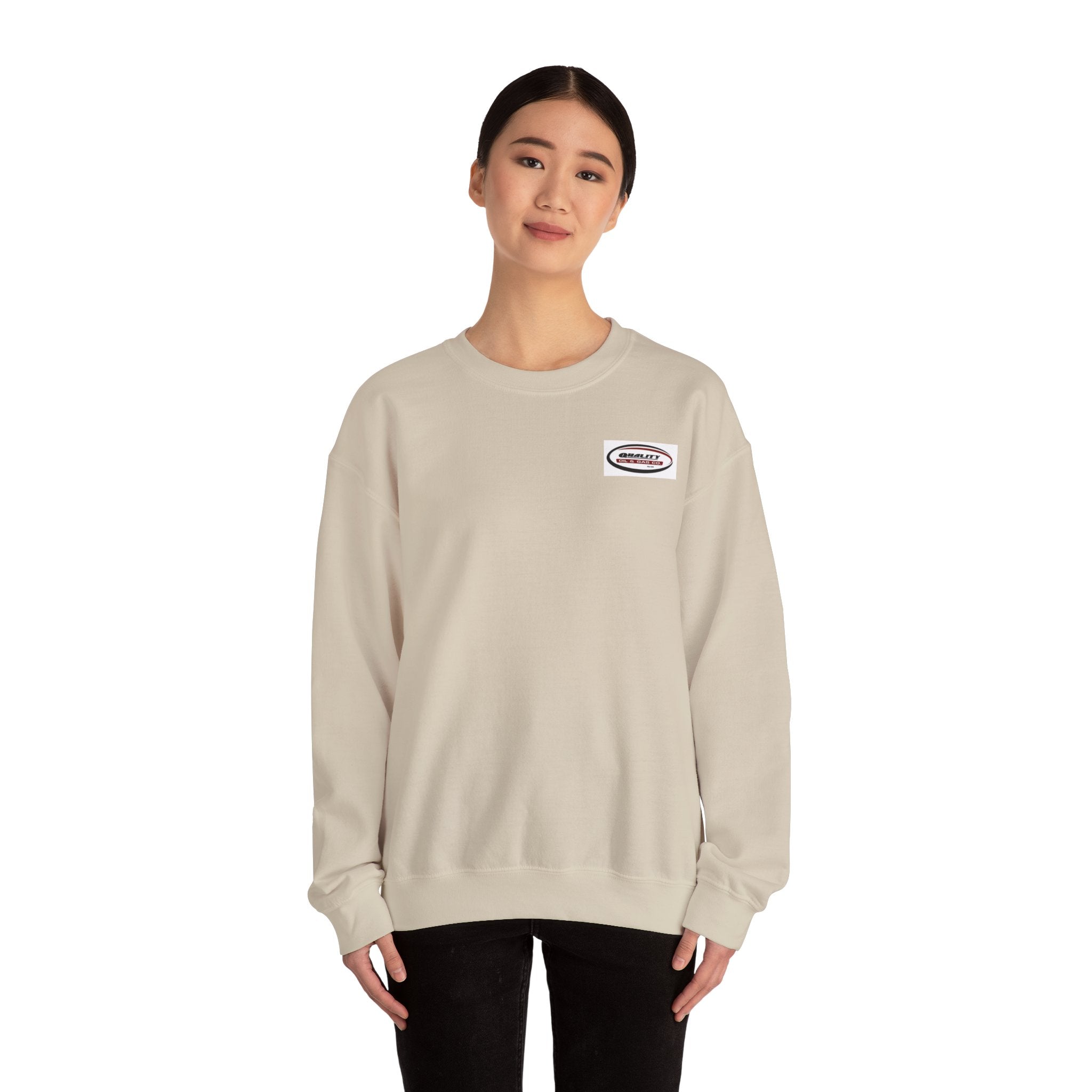 Crewneck Sweatshirt — Minimal Oval Logo Chest Graphic