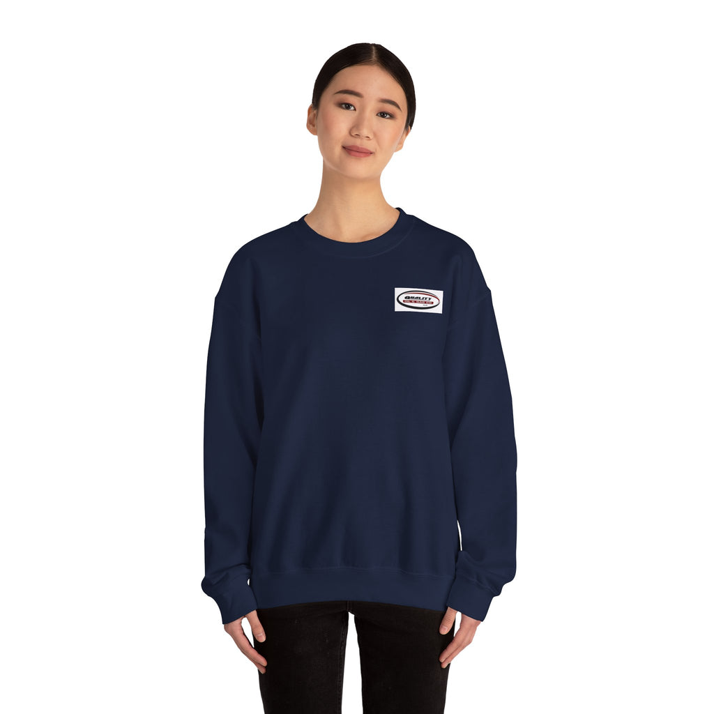 Crewneck Sweatshirt — Minimal Oval Logo Chest Graphic