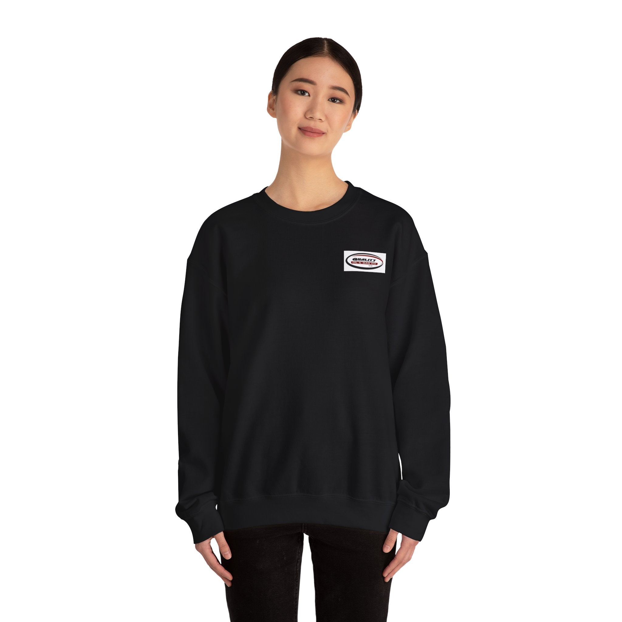 Crewneck Sweatshirt — Minimal Oval Logo Chest Graphic