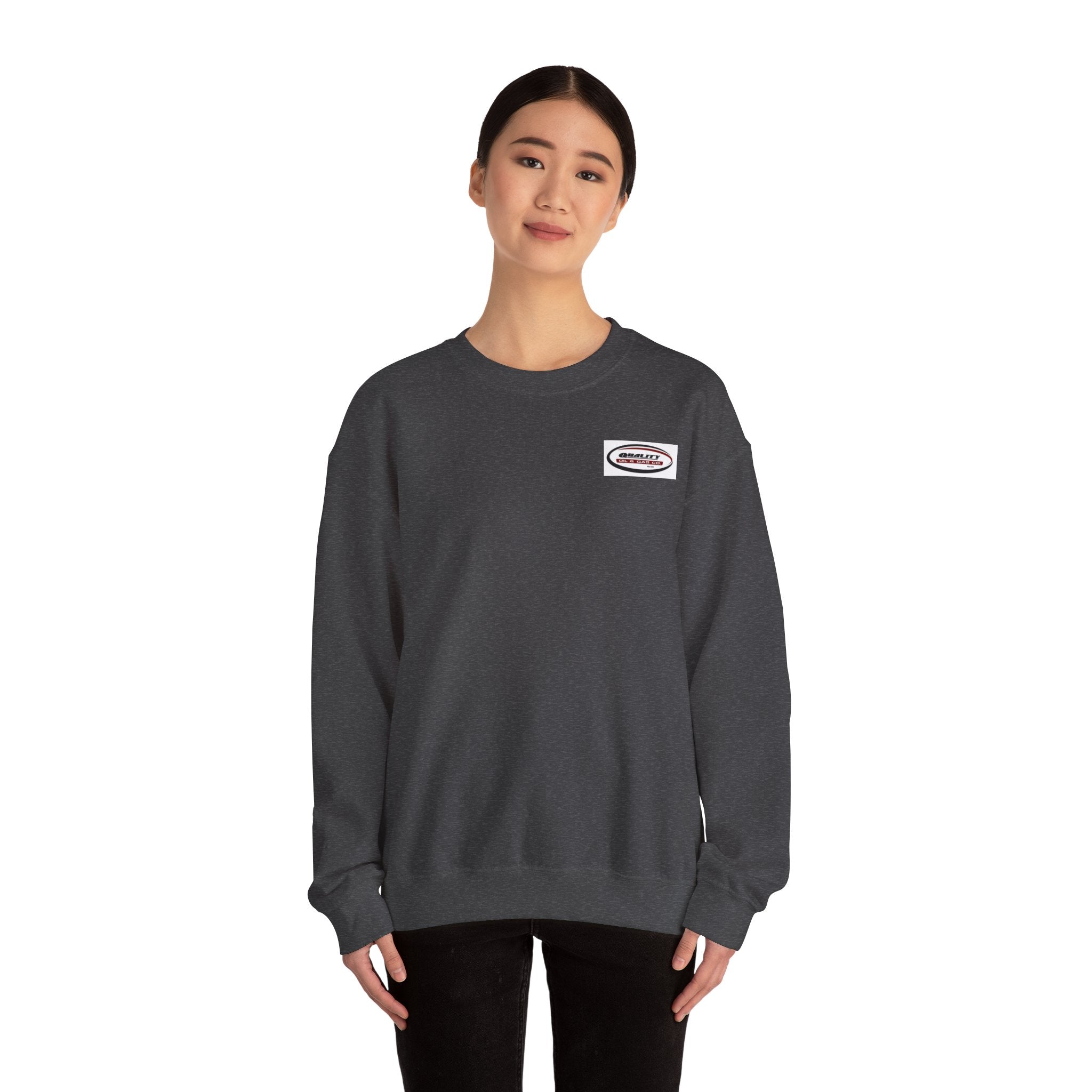 Crewneck Sweatshirt — Minimal Oval Logo Chest Graphic