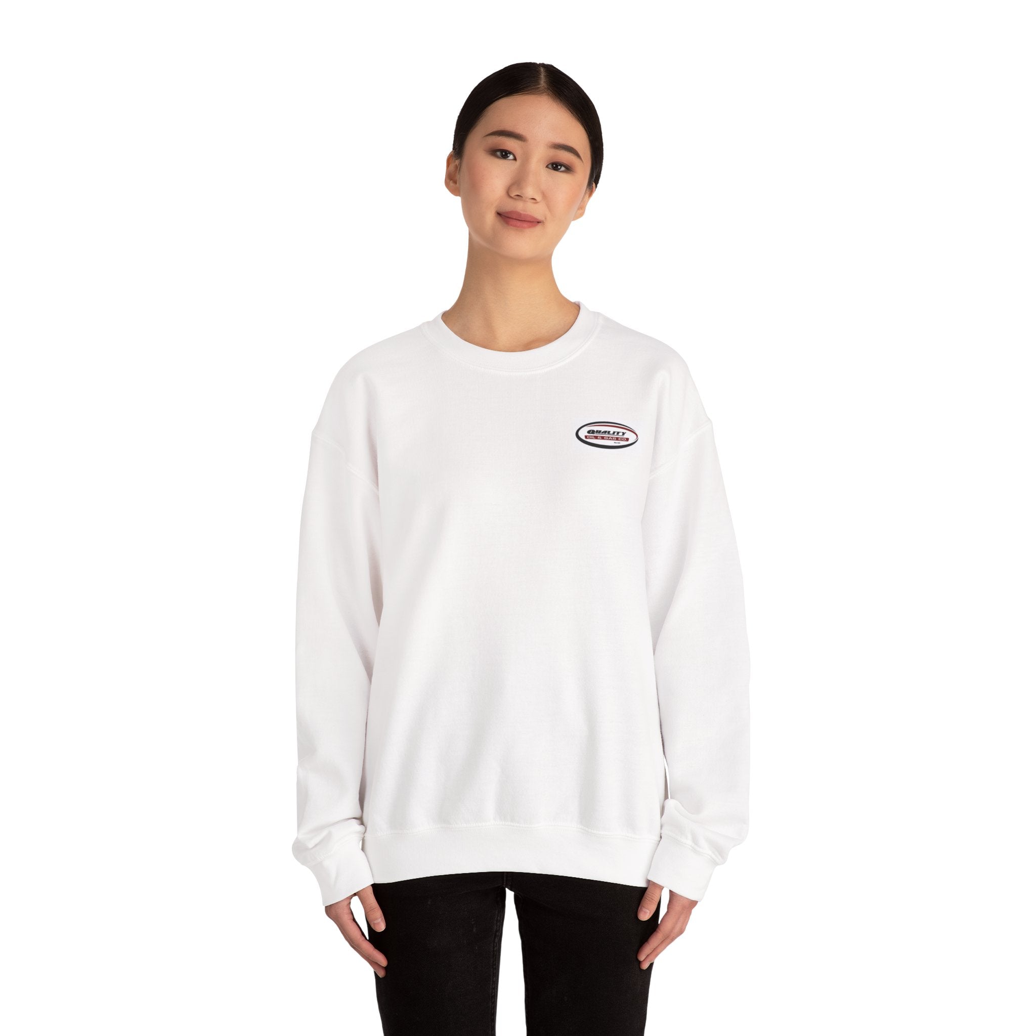 Crewneck Sweatshirt — Minimal Oval Logo Chest Graphic