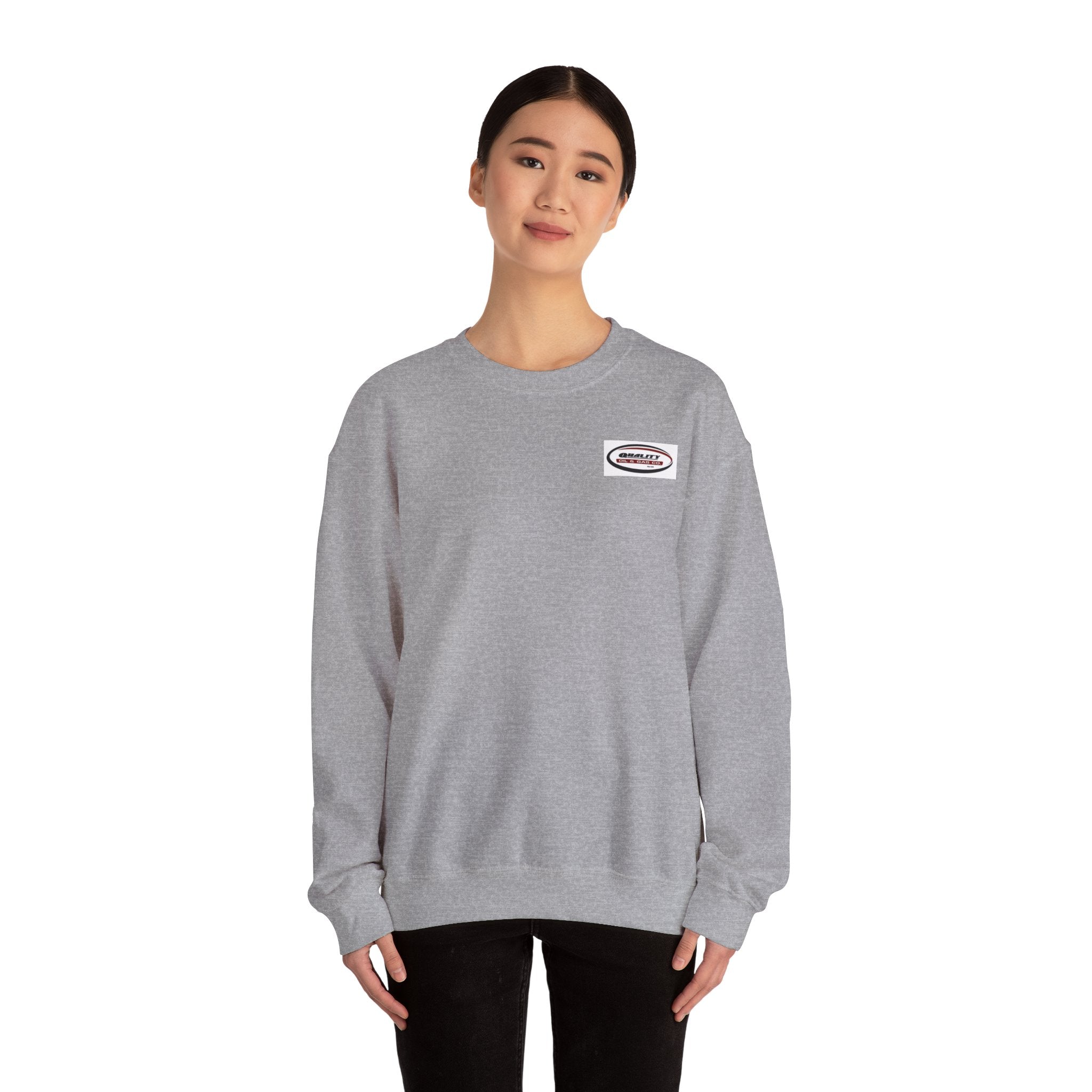 Crewneck Sweatshirt — Minimal Oval Logo Chest Graphic